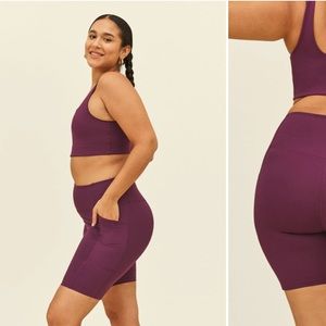 Girlfriend Collective Plum Bike Shorts